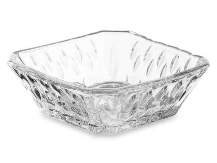 Vivalto Salsero en verre carré transparent 80 ml 8x3x8 cm (Set de 72)