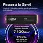 Crucial SSD Interne P310 4 TB PCIe Gen4 NVMe M.2 avec Dissipateur Lecteur jusqu'à 7100 Mo/s CT4000P310SSD5