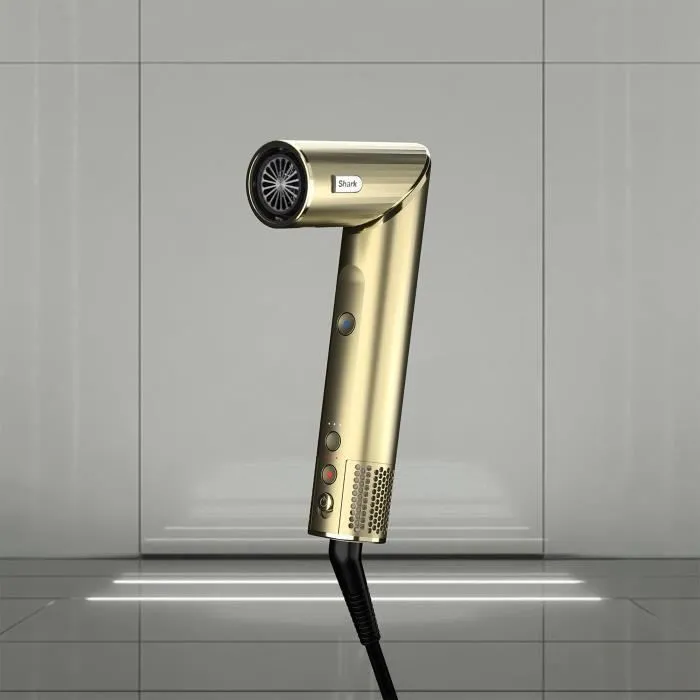Shark FlexStyle Styler et Sèche-cheveux 4-en-1 - Édition limitée Gold - 1650 W - 4 accessoires - Boucleur, Embout, Brosse, Concentrateur