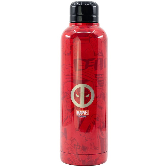STOR Bouteille isotherme en acier inoxidable Marvel Deadpool 515 ml - Capacité 515 ml, haute qualité, maintient les boissons chaudes et froides