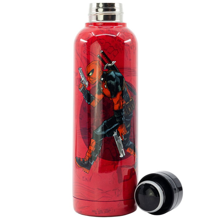 STOR Bouteille isotherme en acier inoxidable Marvel Deadpool 515 ml - Capacité 515 ml, haute qualité, maintient les boissons chaudes et froides