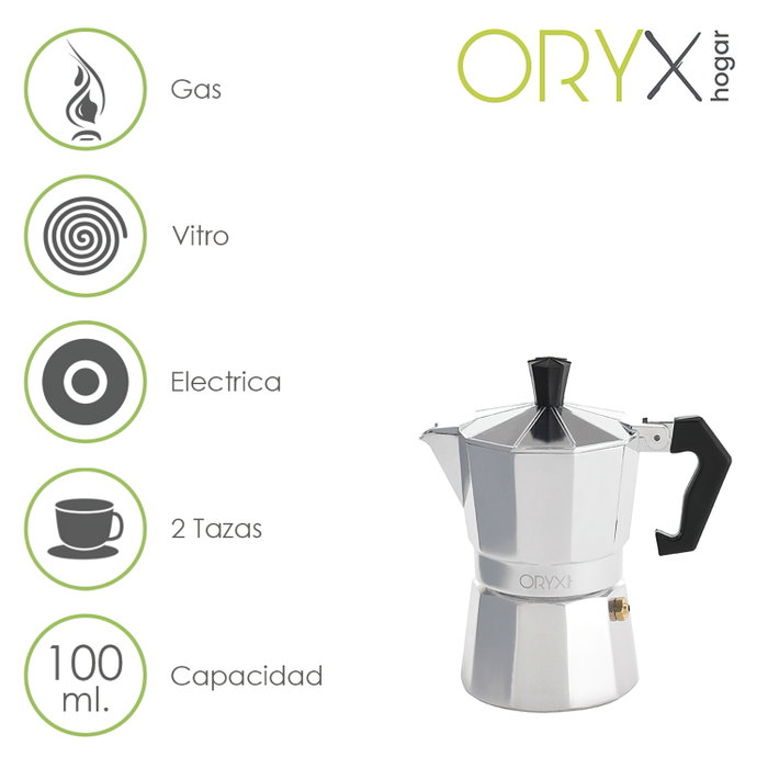 ORYX Cafetière en aluminium Classic 2 tasses (100 ml.)