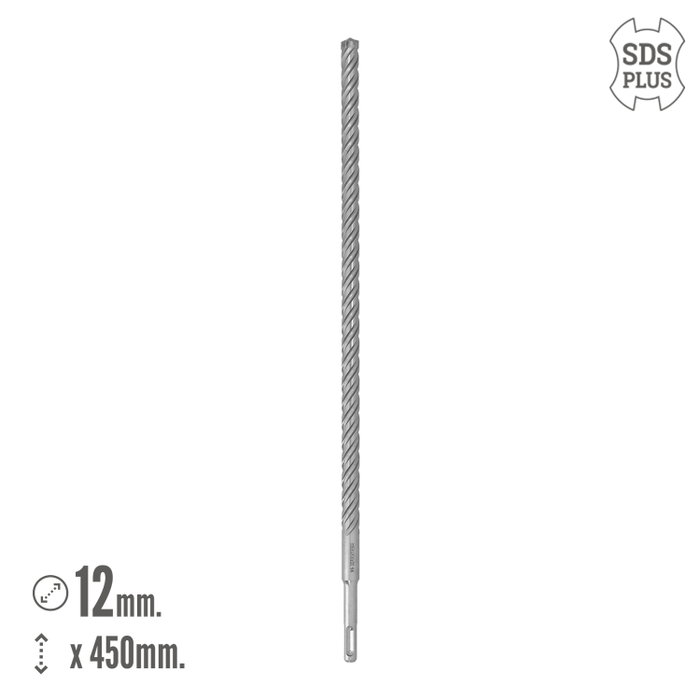 WOLFPACK LINEA PROFESIONAL Foret SDS Plus 12 x 450 mm spécial béton armé WOLFPACK LINEA PROFESIONAL Foret SDS Plus 12 x 450 mm spécial béton armé