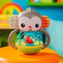 Bright Starts Oball Grab & Giggle Monkey - Hochet Musical et Lumineux Multisensoriel pour Bébé à partir de 6 Mois - Manipulation Facile avec Base Basculante