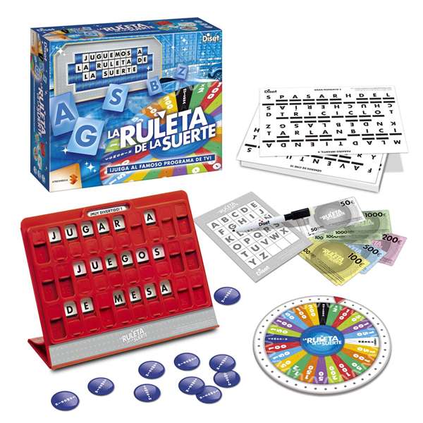 Diset - Jeu La Roue de la Fortune, jeu de société inspiré de l'émission télévisée, en espagnol