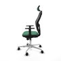 Piqueras y Crespo Chaise de Bureau avec Appui-tête 1D086N2 Vert émeraude