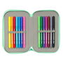 Pochette à crayons triple Dora Vert 37 Pièces