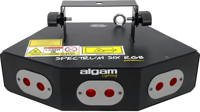 Algamlight Spectrum Haz De Luz X6 - Projecteur laser DMX 260mW avec télécommande infrarouge, 8 canaux