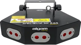 Algamlight Spectrum Haz De Luz X6 - Projecteur laser DMX 260mW avec télécommande infrarouge, 8 canaux