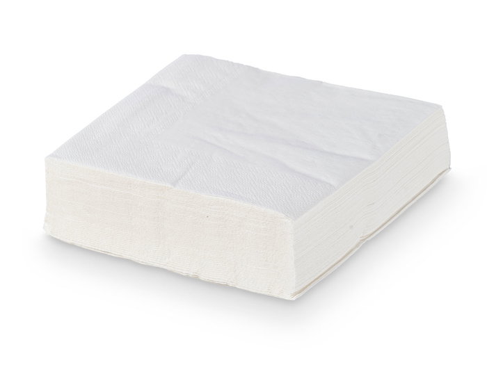 Kinvara Set de 50 Serviettes Blanches en Papier 33x33 cm 17 g (Set de 16)