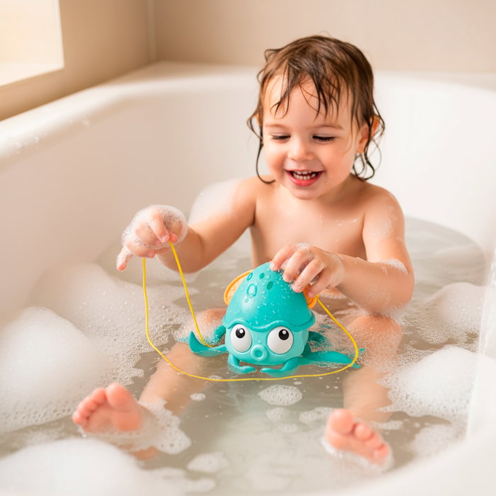 TACHAN Arrastre Pulpo Azul - Jouet de bain et jouet à tirer 2 en 1 pour bébé à partir de 12 mois, bleu - Améliore la motricité et la coordination TACHAN Arrastre Pulpo Azul - Jouet de bain et jouet à tirer 2 en 1 pour bébé à partir de 12 mois, bleu - Améliore la motricité et la coordination