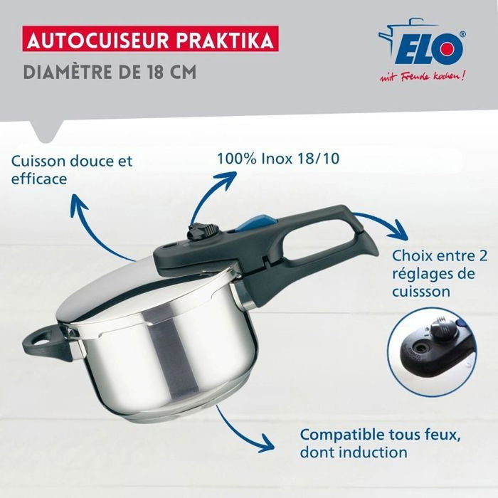 Fackelmann Elo Praktika Autocuiseur 18 cm 2,7 litres Fackelmann Elo Praktika Autocuiseur 18 cm 2,7 litres