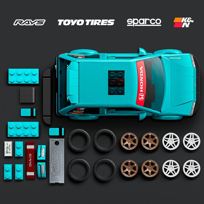 Mattel Brick Shop Honda Civic EF - Set de construction 1:32