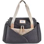 Beaba - Sac à langer Sydney - Gris chiné foncé - Compartiments multiples et isotherme - Attache poussette - Trousse à sucettes incluse
