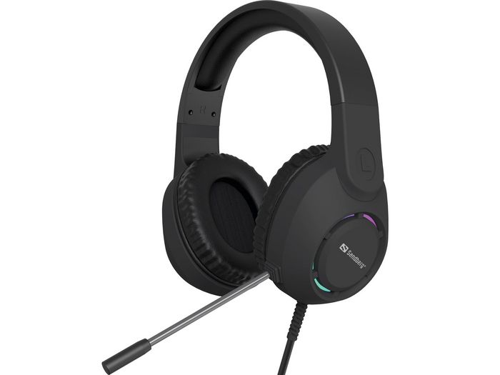 Sandberg BossBlaster - Casque de jeu USB avec microphone flexible et lumières LED intégrées - Son stéréo - Arceau réglable et rembourré Sandberg BossBlaster - Casque de jeu USB avec microphone flexible et lumières LED intégrées - Son stéréo - Arceau réglable et rembourré