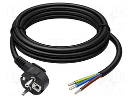 QOLTEC Câble d'alimentation HD5VV-F 3G1mm2 CEE 7/7 mâle angulaire