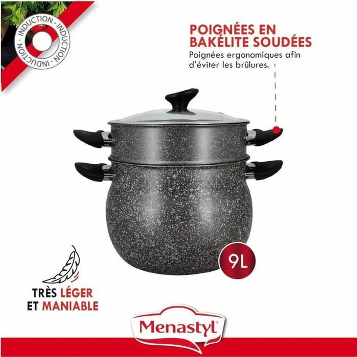 Menastyl Couscoussier 9L Effet Marbre