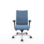 Piqueras Y Crespo Chaise Albacete confidente, Bleu ciel, Mécanisme Sincro, Base Aluminium