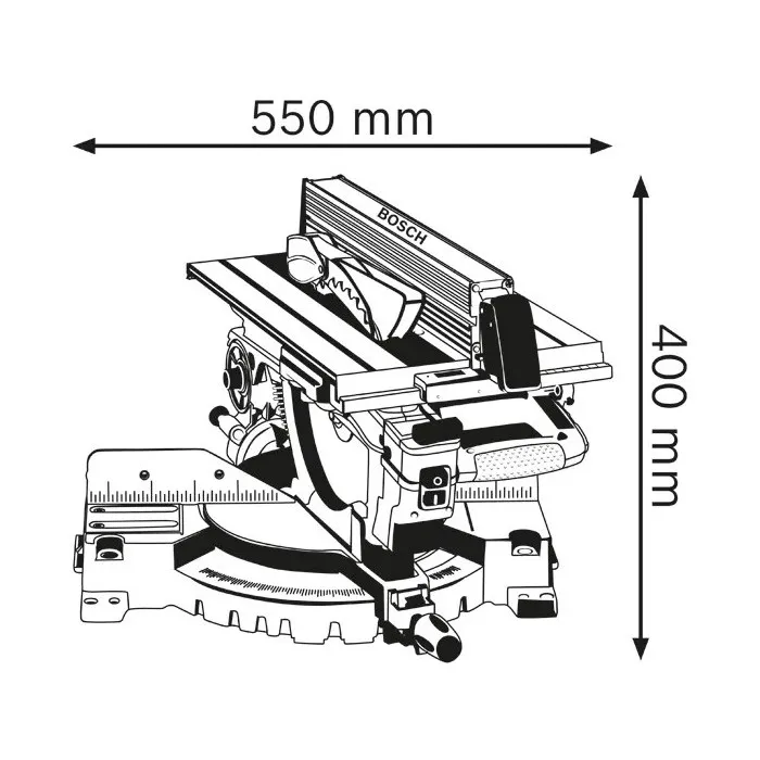 Bosch Professional GTM 12 JL 1800W - Scie à onglets et table supérieure