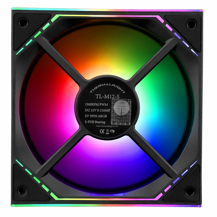 Thermalright TL-M12-S - Ventilateur 120 mm avec LED ARGB - Noir