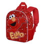 Karactermania Elmo mochila 3D elite happy, sac à dos préscolaire 3D avec relief, dimensions 30x25x10 cm - Rouge