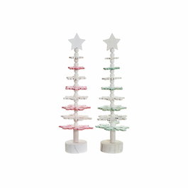 Sapin de Noël DKD Home Decor Bois MDF (2 pcs) (11 x 11 x 41 cm)