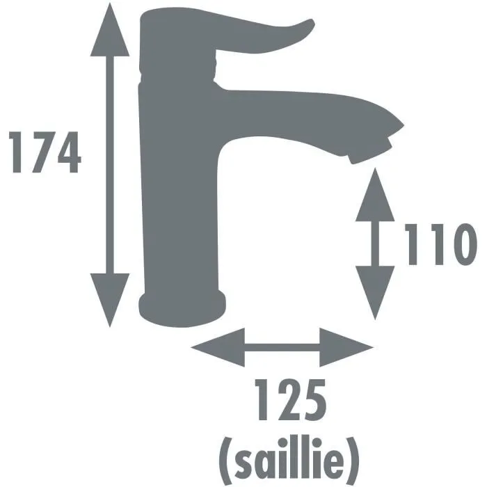 Edouard Rousseau Mitigeur de Lavabo Rangoon Chromé, Cartouche Céramique 35 mm et Aérateur Réducteur de Débit, Flexibles et Vidage Inclus
