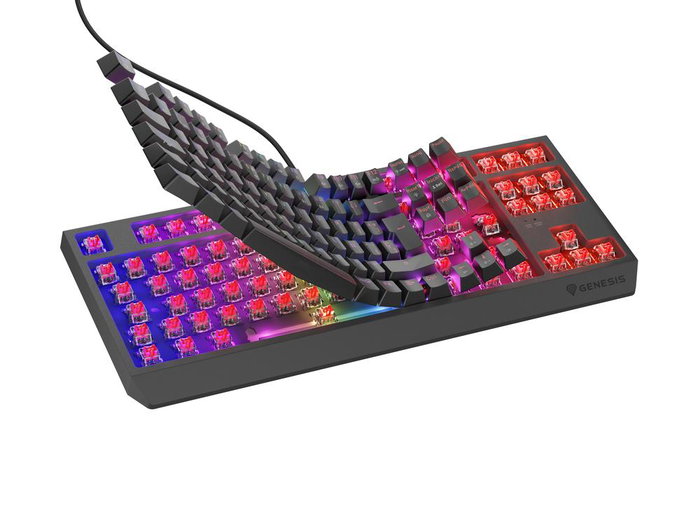 Genesis Thor 230 Clavier Gaming Mécanique TKL RGB AZERTY Espagnol Noir USB Genesis Thor 230 Clavier Gaming Mécanique TKL RGB AZERTY Espagnol Noir USB
