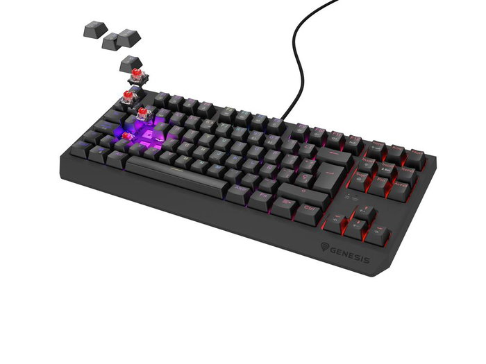 Genesis Thor 230 Clavier Gaming Mécanique TKL RGB AZERTY Espagnol Noir USB Genesis Thor 230 Clavier Gaming Mécanique TKL RGB AZERTY Espagnol Noir USB
