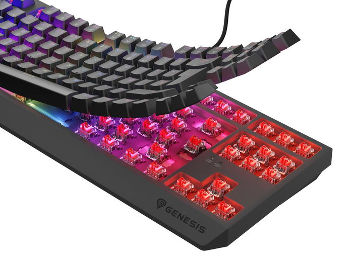 Genesis Thor 230 Clavier Gaming Mécanique TKL RGB AZERTY Espagnol Noir USB Genesis Thor 230 Clavier Gaming Mécanique TKL RGB AZERTY Espagnol Noir USB