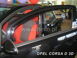 Heko Déflecteurs de fenêtre pour Opel Corsa D/E 3D 2006-2019 (Avant uniquement)