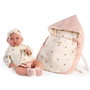 Muñecas Antonio Juan - Poupée Nouveau-Né Lua de Paseo 42 cm avec Corps Doudou et Sac Porte-Bébé - Jouet pour Enfants de 3 Ans et Plus - Réf. 33021