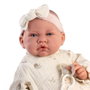 Muñecas Antonio Juan - Poupée Nouveau-Né Lua de Paseo 42 cm avec Corps Doudou et Sac Porte-Bébé - Jouet pour Enfants de 3 Ans et Plus - Réf. 33021
