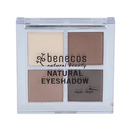 Benecos Sombra Quattro Coffee Cream 9g Vegan - Palette de 4 Fards à Paupières Tons Terre
