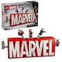 Lego Jeu de construction 76313 Logo Marvel avec minifigurines Hulk, Thor, Iron Man, Black Widow, Captain America - Set pour enfants dès 12 ans, super-héros Avengers
