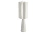 Giftdecor Lampe Flor 130cm Rugueux Blanc Métal Velours 30x30x72.5cm Câble 200cm