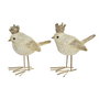Décorations de Noël DKD Home Decor Résine Oiseau (11 x 5 x 9,5 cm) (2 Unités)