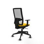 PIQUERAS Y CRESPO Chaise de bureau Horna jaune et blanc avec mécanisme synchrone et soutien lombaire 1D