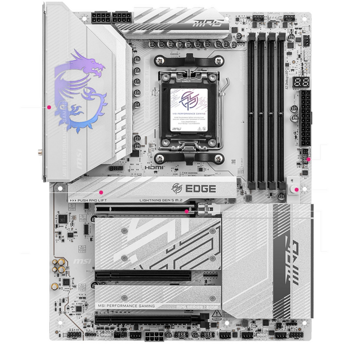 MSI MPG B850 EDGE TI WIFI White ATX AMD B850 DDR5