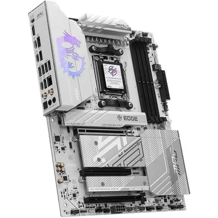 MSI MPG B850 EDGE TI WiFi Carte mère ATX AMD Socket AM5, DDR5, Wi-Fi 7, 2.5 Gigabit Ethernet, 4x M.2 pour Ryzen 7000/8000/9000