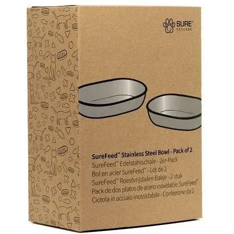 Surefeed Lot de 2 bols en acier inoxydable SureFeed Surefeed Lot de 2 bols en acier inoxydable SureFeed