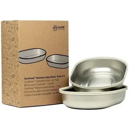 Surefeed Lot de 2 bols en acier inoxydable SureFeed