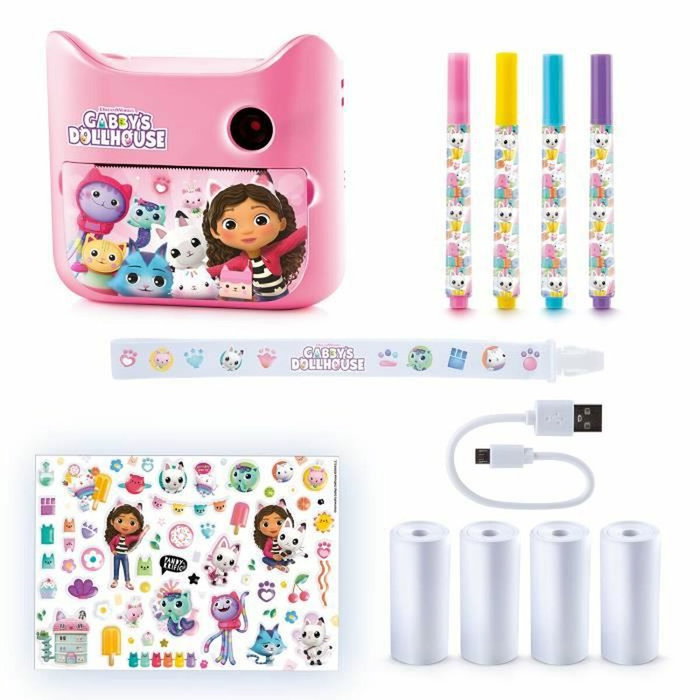 Canal Toys Appareil Photo à Impression Instantanée Gabby et la Maison Magique - Rose et Blanc - GAB 005