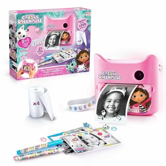 Canal Toys Appareil Photo à Impression Instantanée Gabby et la Maison Magique - Rose et Blanc - GAB 005
