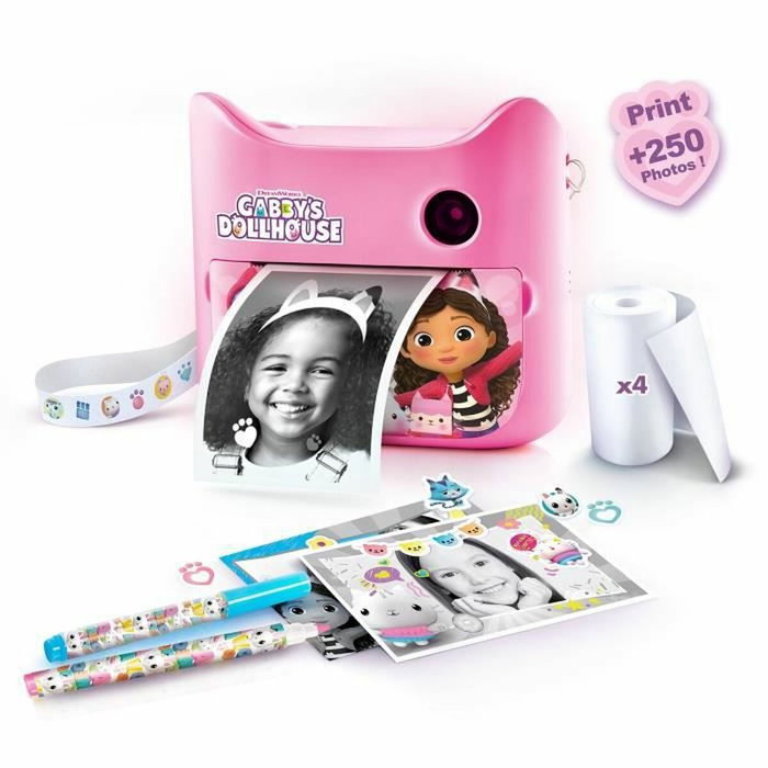 Canal Toys Appareil Photo à Impression Instantanée Gabby et la Maison Magique - Rose et Blanc - GAB 005