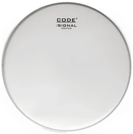 CODE 22" Signal Coated Parche Bombo Blanc Rugueux avec mufle Aro Aluminium GripTight