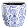 BigBuy Garden Set de deux cache-pots ronds en terre cuite bleu