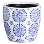 BigBuy Garden Set de deux cache-pots ronds en terre cuite bleu