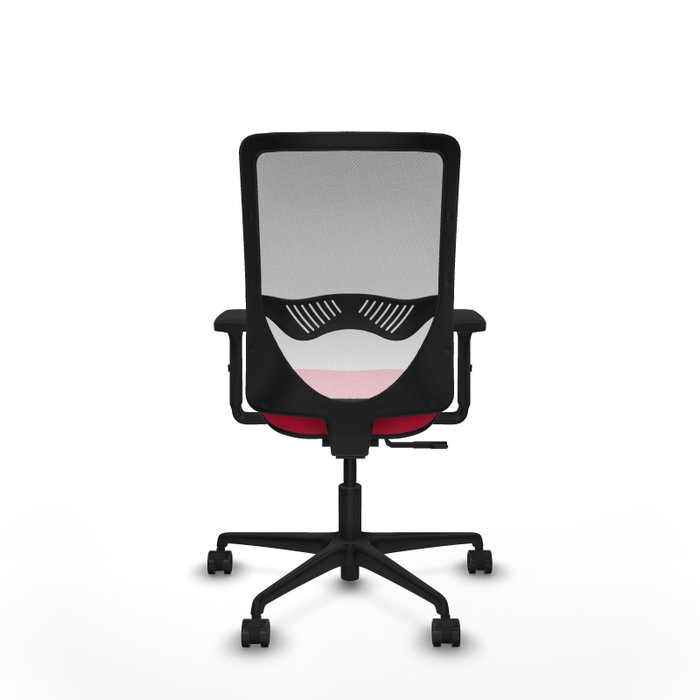 PIQUERAS Y CRESPO Chaise Zulema Synchro Rouge et Blanc, Accoudoirs 2D, Sans appui-tête