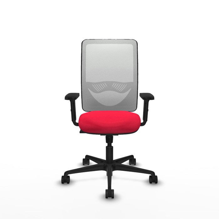 PIQUERAS Y CRESPO Chaise Zulema Synchro Rouge et Blanc, Accoudoirs 2D, Sans appui-tête